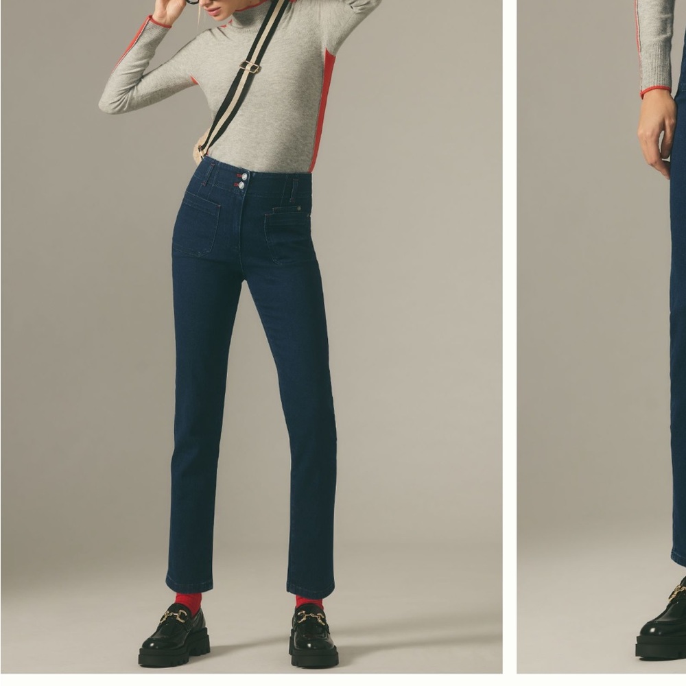 NWOT Anthropologie Maeve Junie High-Rise Slim Leg Jean
